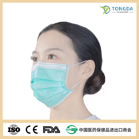Máscara facial médica descartável de 3 camadas de fabricação CE